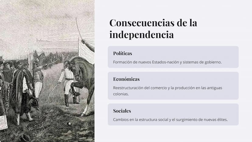 Independencia de
las colonias
americanas
Las colonias españolas en América conquistadas durante el
siglo XV y XVI iniciaron su proceso de in