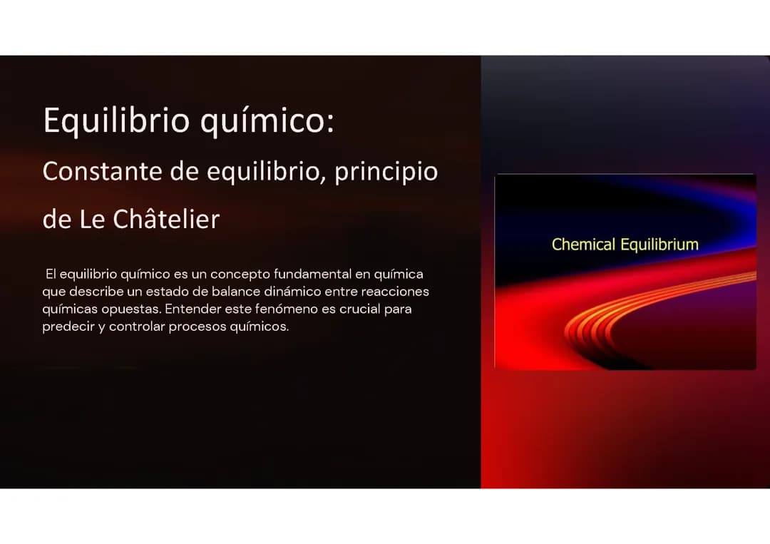 Equilibrio químico: 
