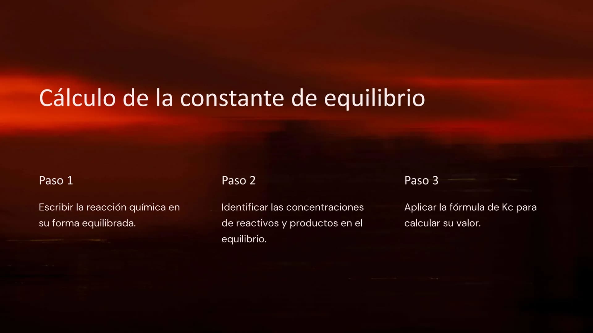 Equilibrio químico:
Constante de equilibrio, principio
de Le Châtelier
El equilibrio químico es un concepto fundamental en química
que descr