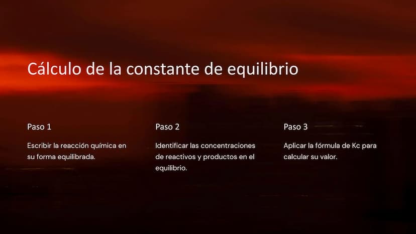 Equilibrio químico:
Constante de equilibrio, principio
de Le Châtelier
El equilibrio químico es un concepto fundamental en química
que descr