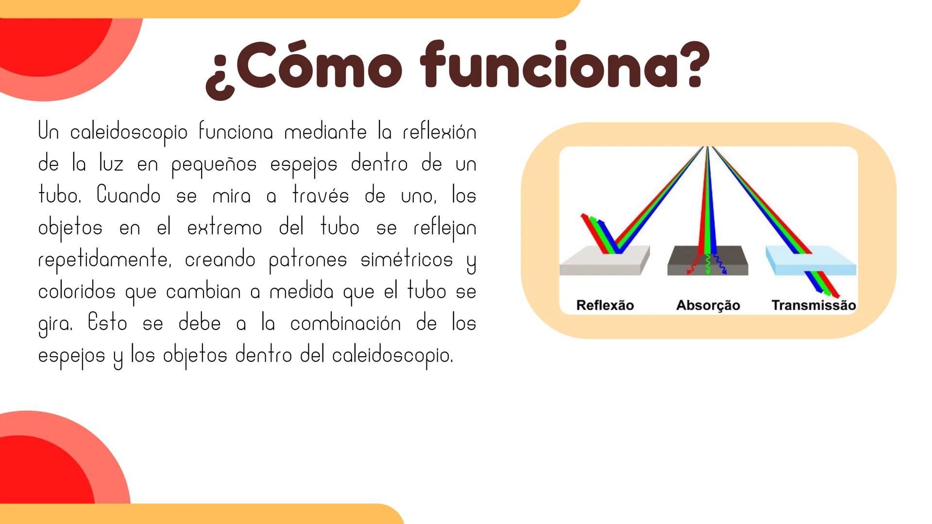 CALEIDOSCOPIO Objetivos
Explorar la
historia y
evolución del
caleidoscopio
Mostrar la
diversidad de
diseños y
aplicaciones del
caleidoscopio