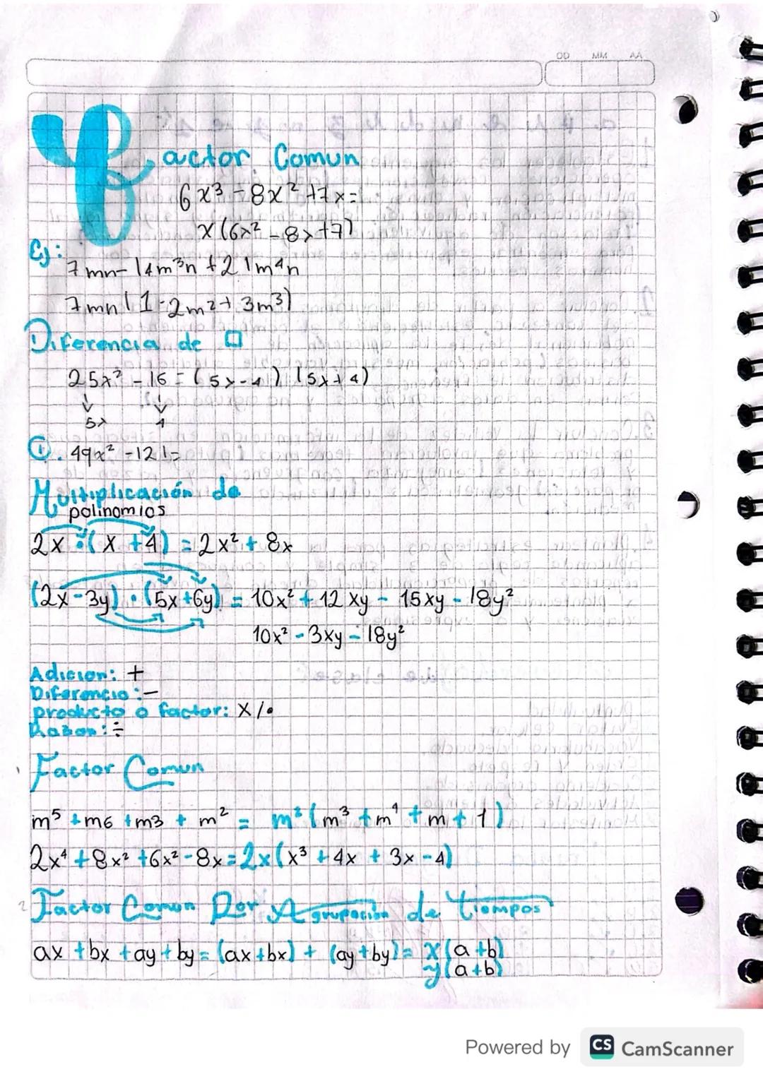 # actor Comun
6x3-8x²+7x=
X(6x²-8x+7)
7 mm-lam³n +2 Iman
7mn 11-2m²+ 3m³)
Diferencia de
25x²-16-(5-4) 15x+4)
↓
57
4
00
MM
①.49x²-121-
Multip