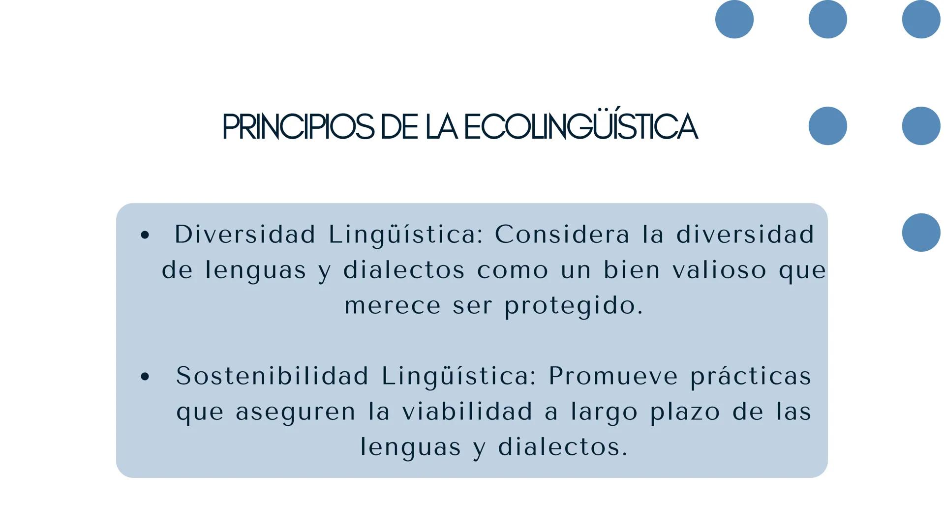 ECOLINGÜÍSTICA # ¿QUÉ ES LA ECOLINGÜÍSTICA?

La ecolingüística aborda el lenguaje bajo
la perspectiva de la correlación, similar a
cómo la e