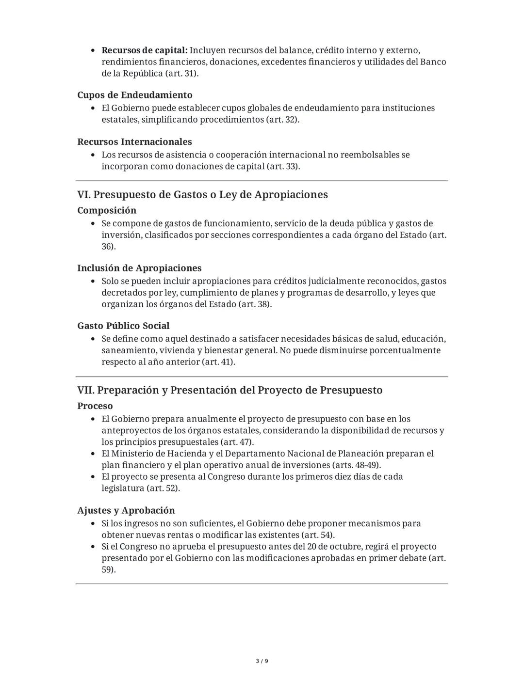Resumen Extendido del Decreto 111 de 1996 - Estatuto Orgánico
del Presupuesto de Colombia
Introducción
El Decreto 111 de 1996 compila y unif