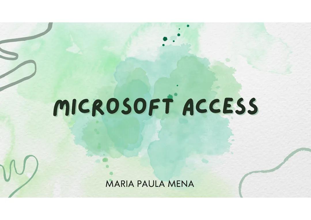 Microsoft Access: Biografia e Introduzione