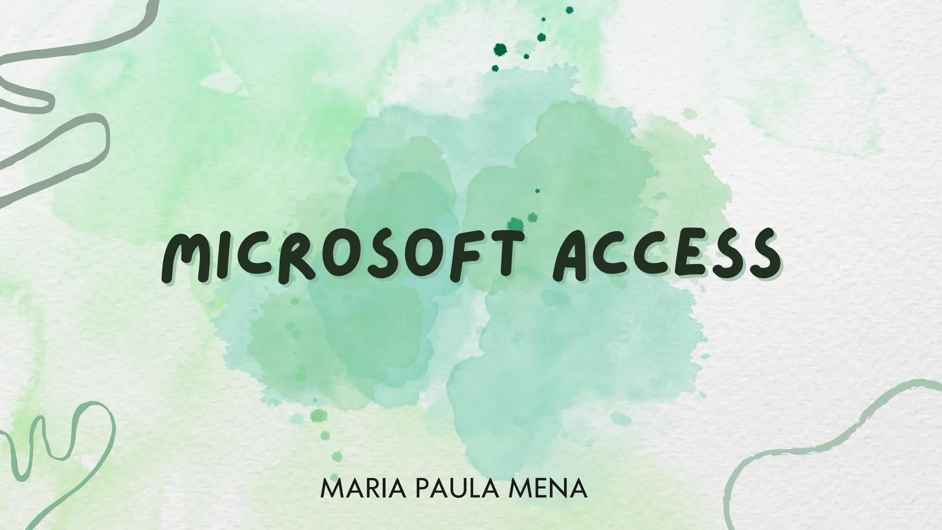 MICROSOFT ACCESS
MARIA PAULA MENA BIOGRAFIA
ACCESS FUE FUNDADA EN ABRIL DE
1979 POR TORU ARAKAWA Y
TOMIHISA KAMADA Y HA CRECIDO
HASTA CONVER