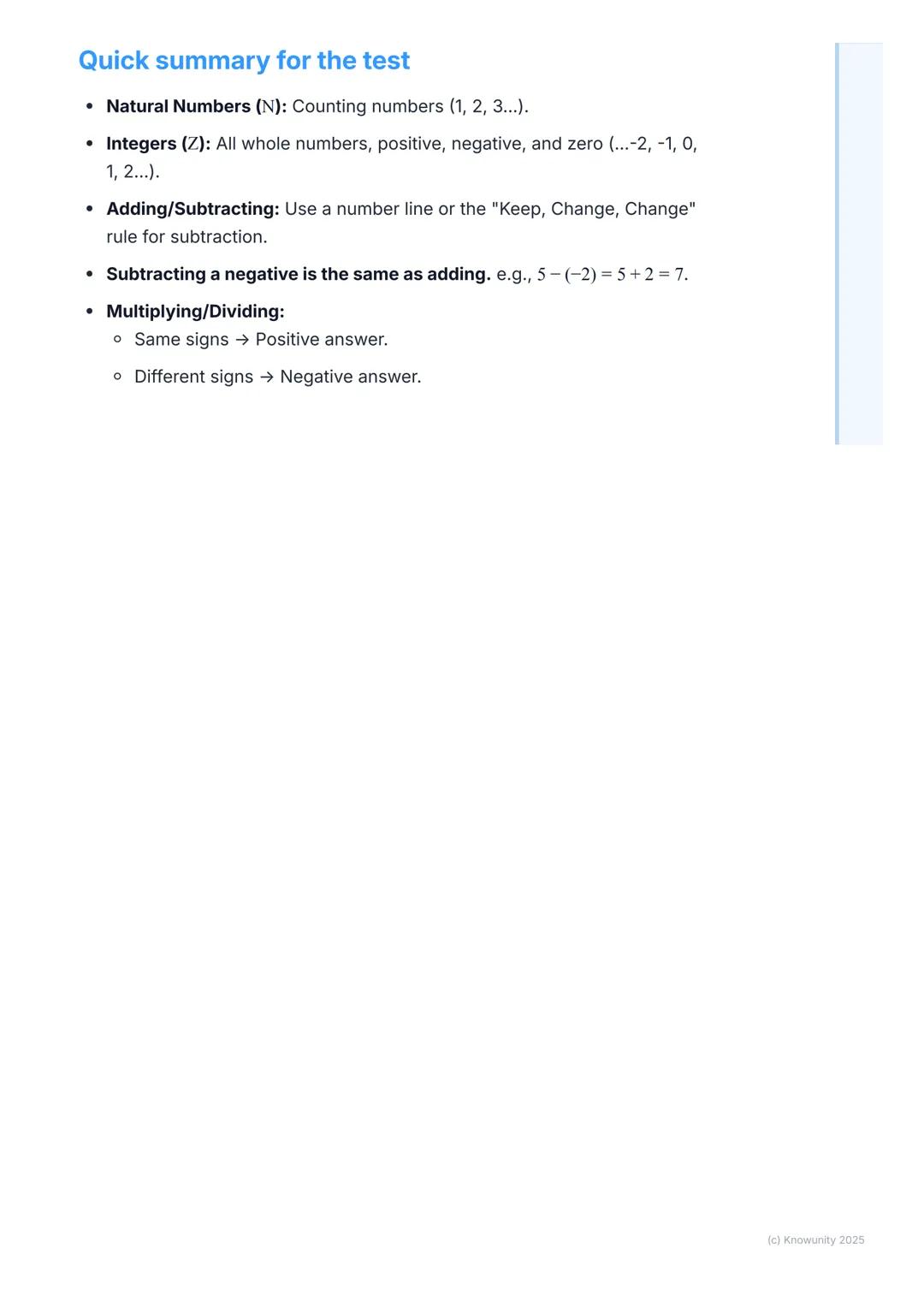 # Natural Numbers and Integers

An introduction to numbers

This topic is about the different types of numbers we use. We're going
beyond th