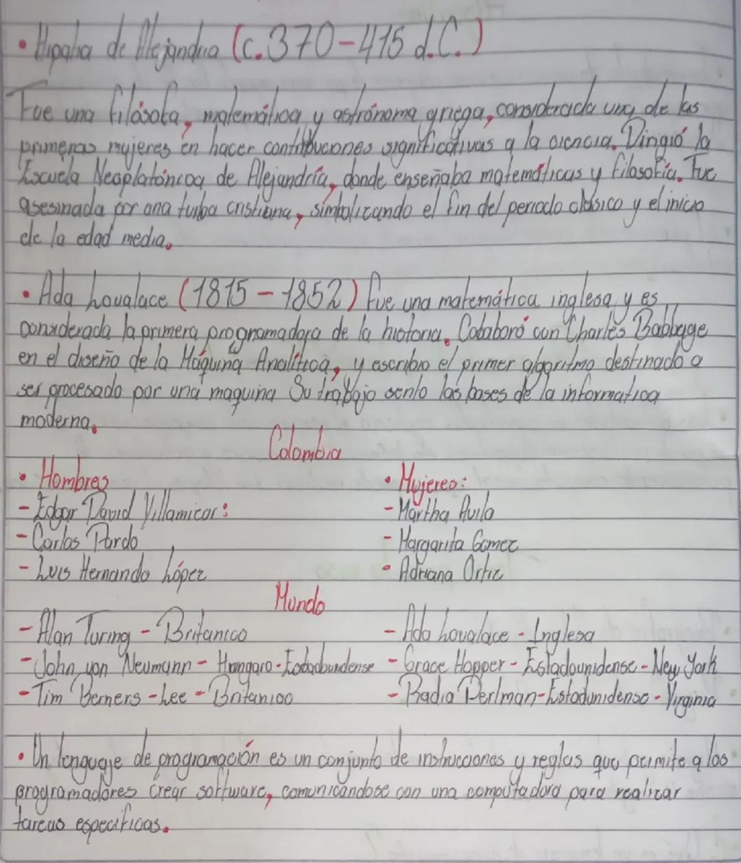 - Hipalha de Alejandra (c.370-415d.C.)
Fue una filosoka, matemática y astrónoma griega, canondercada viny de las
primeras mujeres en hacer c