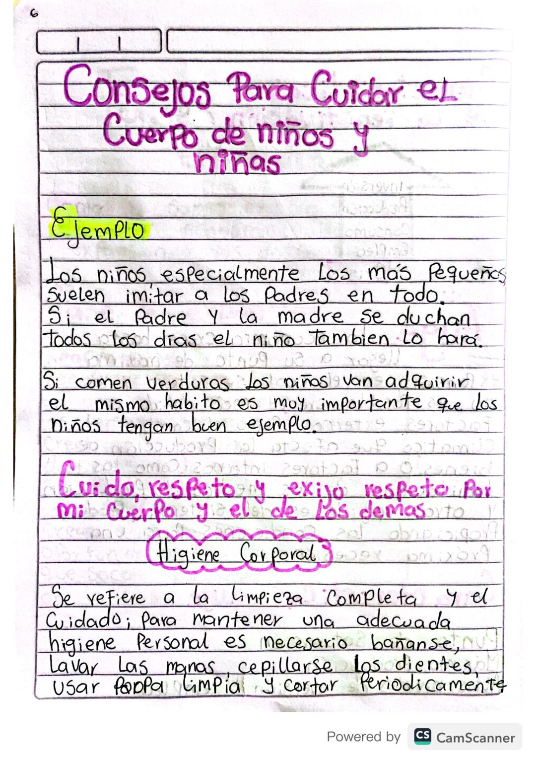 Concejos para cuidar el cuerpo de niños y niñas 