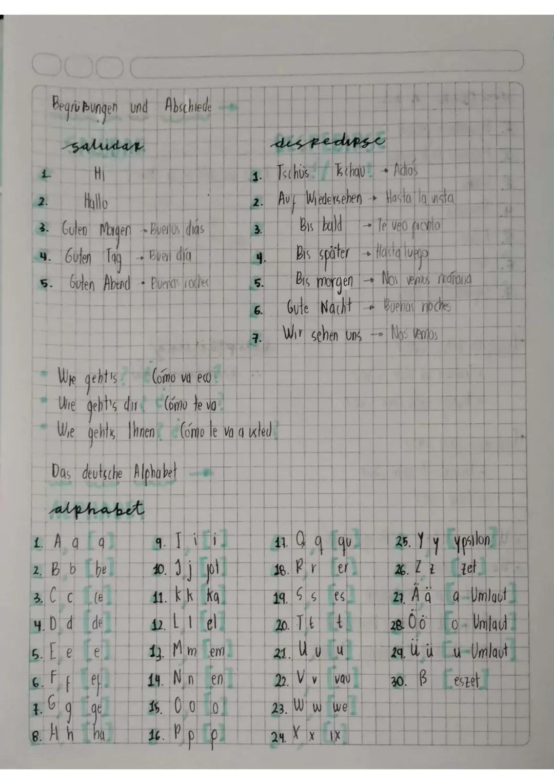 deutsch A 1.1.

1. Informaaón peronal
2. Miembros de la jumilia
3. Comida
4. Residencia
5. Rutina
6. αιο
7. Capauklider y deseor

• Desempeñ