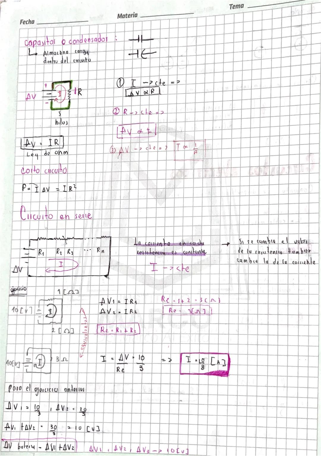 Materia
Tema
ejemplo
ठ ठ ठ
Cargas
en movimiento implican una comente CA]
नाक
El trabajo realizado
has cajul se le conuce
diferencia de P
CAV