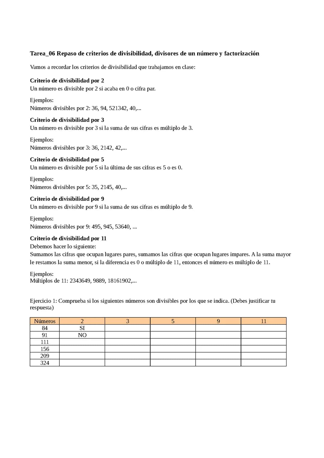 ejercicios matematicas