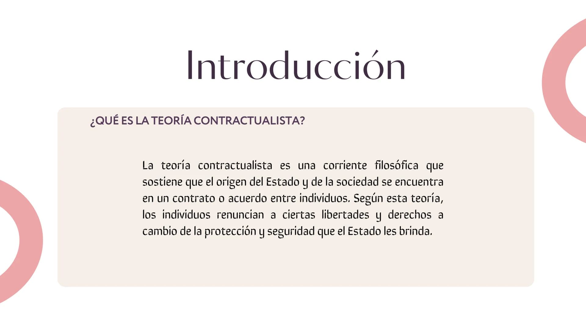Índice
↑
(X
(X)
INTRODUCCIÓN
CARACTERÍSTICAS
REPRESENTANTES
BIBLIOGRAFÍA
CONTRATO SOCIAL Introducción
¿QUÉ ES LA TEORÍA CONTRACTUALISTA?
La 