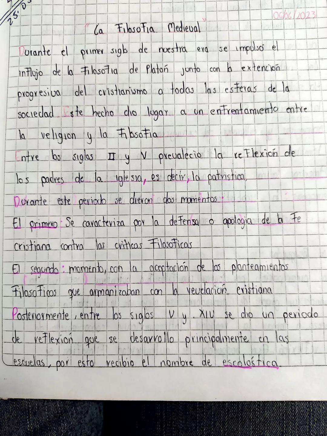 250

Ca Filosofia Medieval

100/06/2023

Durante el primer sigb de nuestra eva se impulsó el
influjo de la Filosofia de Platón junto con la 