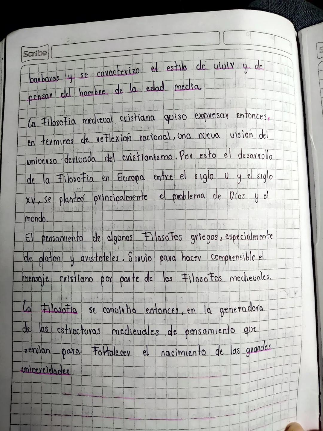 250

Ca Filosofia Medieval

100/06/2023

Durante el primer sigb de nuestra eva se impulsó el
influjo de la Filosofia de Platón junto con la 
