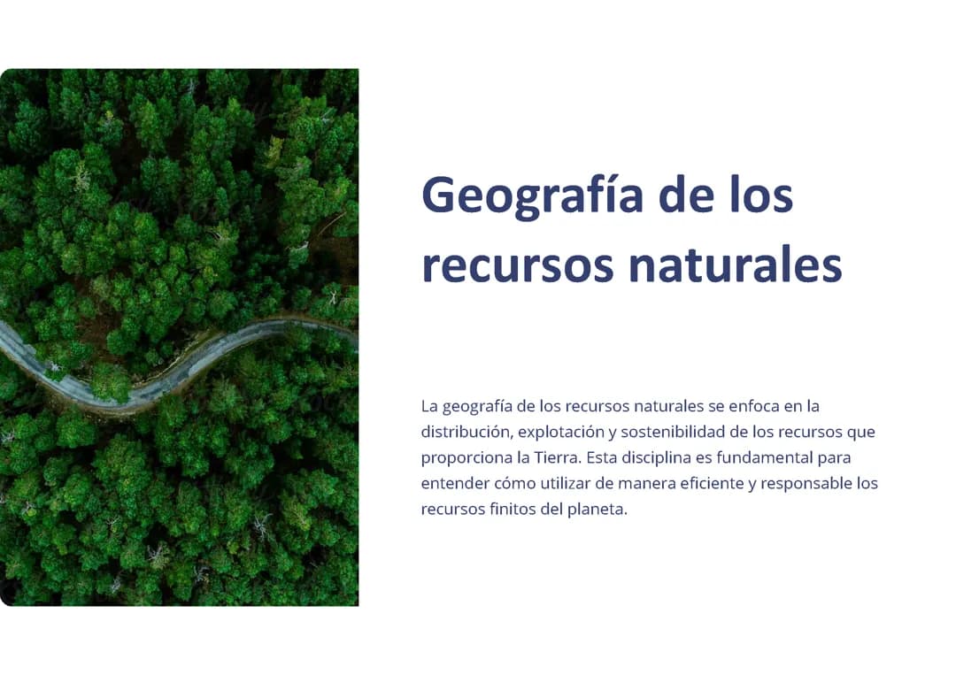 Geografía de los recursos naturales: 