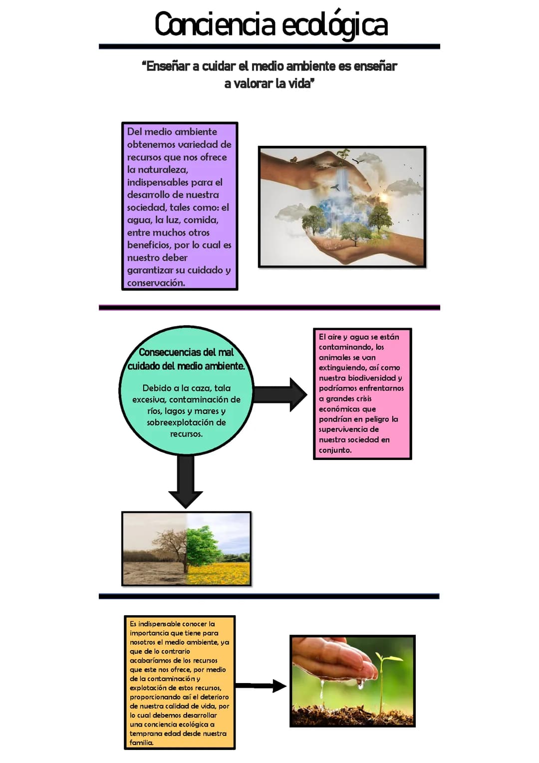 Póster sobre conciencia ecológica 