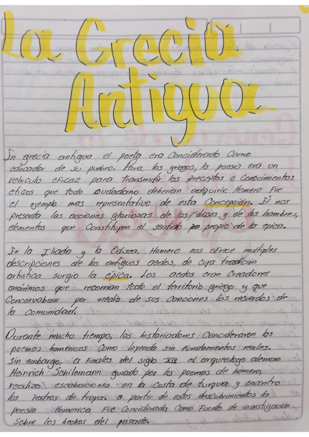 La Crecio.
Antiquo
In grecia antiguo el poeta era Conciderado Como
que
Para las
educador de su puebro.
griegos, lo poesia era un
vehiculo ef