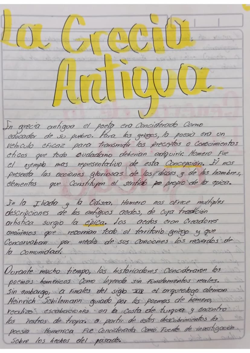 La Crecio.
Antiquo
In grecia antiguo el poeta era Conciderado Como
que
Para las
educador de su puebro.
griegos, lo poesia era un
vehiculo ef
