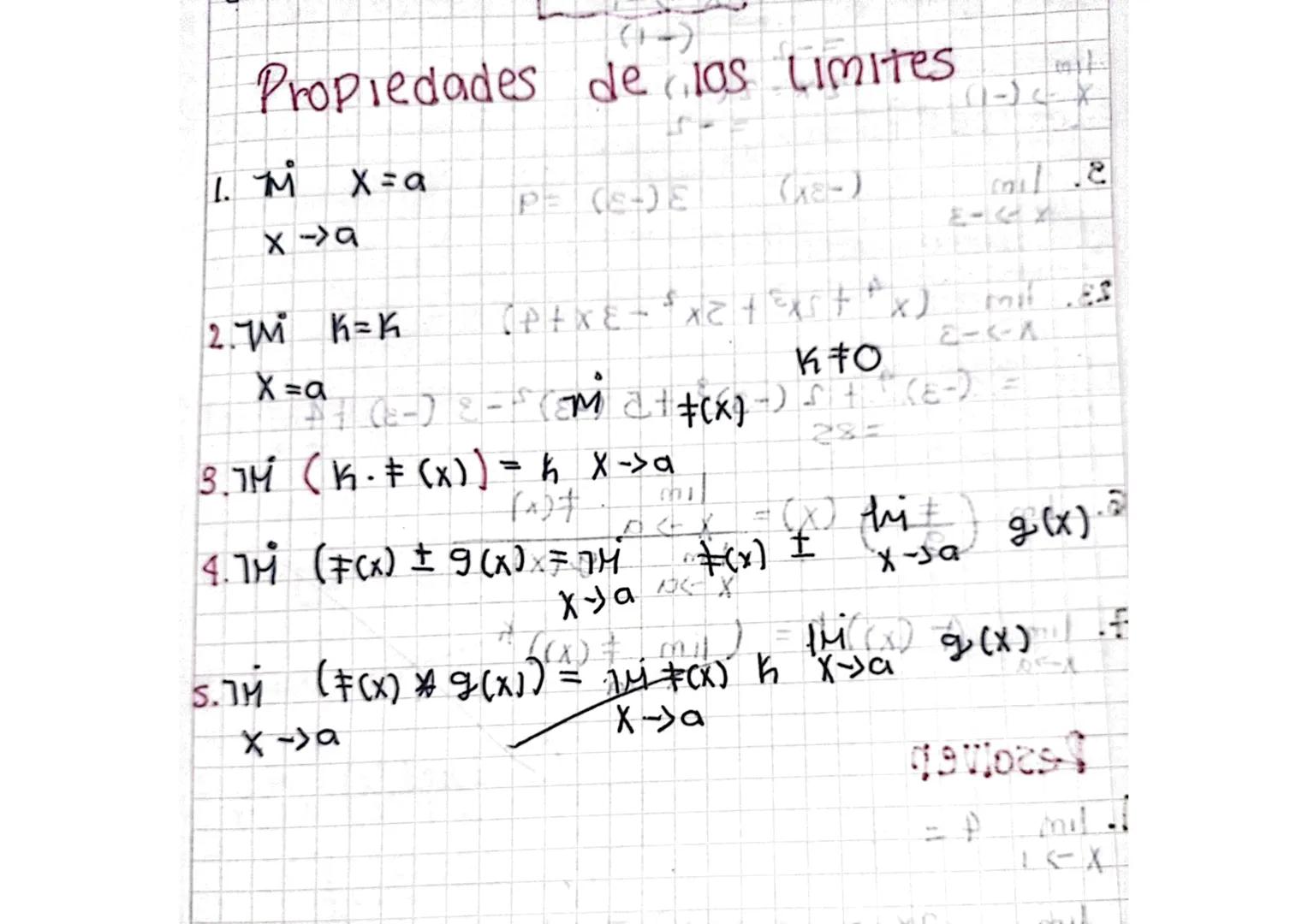 (-1)
# Propiedades de los Limites
1. M
X=a
x->a
3(+3) =d
(χε)
*-) (-1)
TW
2.WM K=K
X =a
2X
?P + x E - 5 x 2 + Exs + + x )
٢٠٠٨-٤
KO
+(-)-(Em