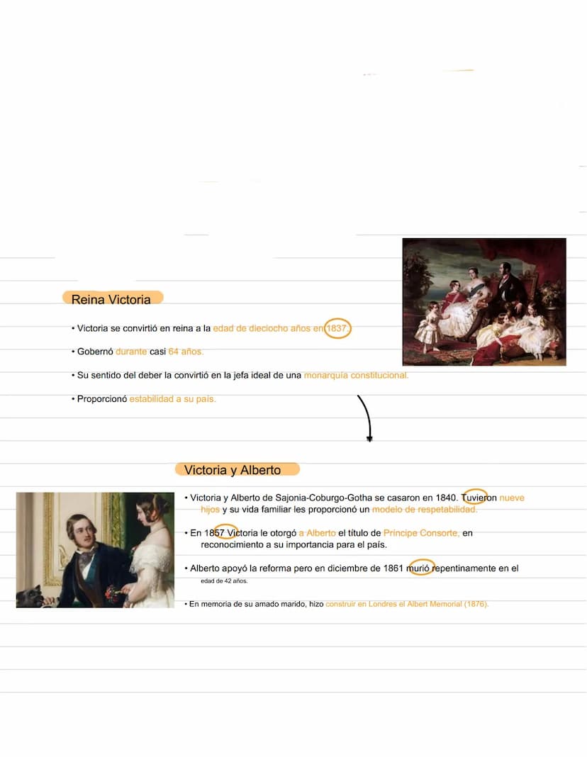 La era victoriana
La palabra "victoriano" deriva de la reina Victoria, que gobernó durante más de medio
siglo, desde 1837 hasta 1901.
y se c
