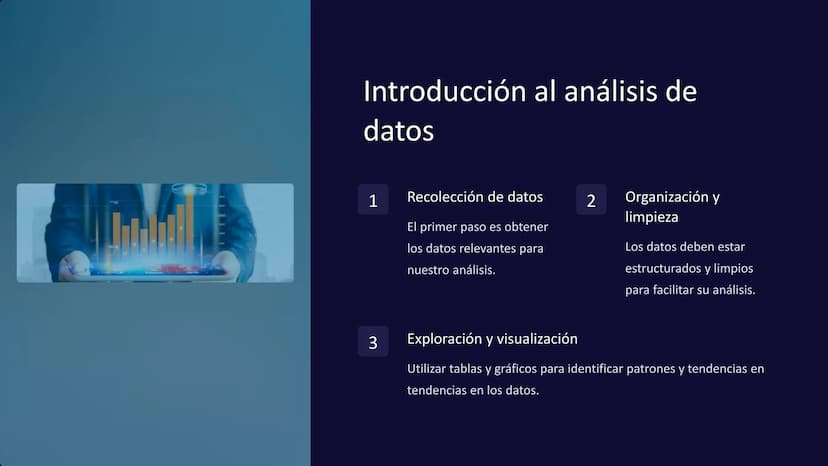 Análisis de datos:
Tablas, gráficos, estadística
descriptiva
El análisis de datos es una herramienta fundamental para
fundamental para compr