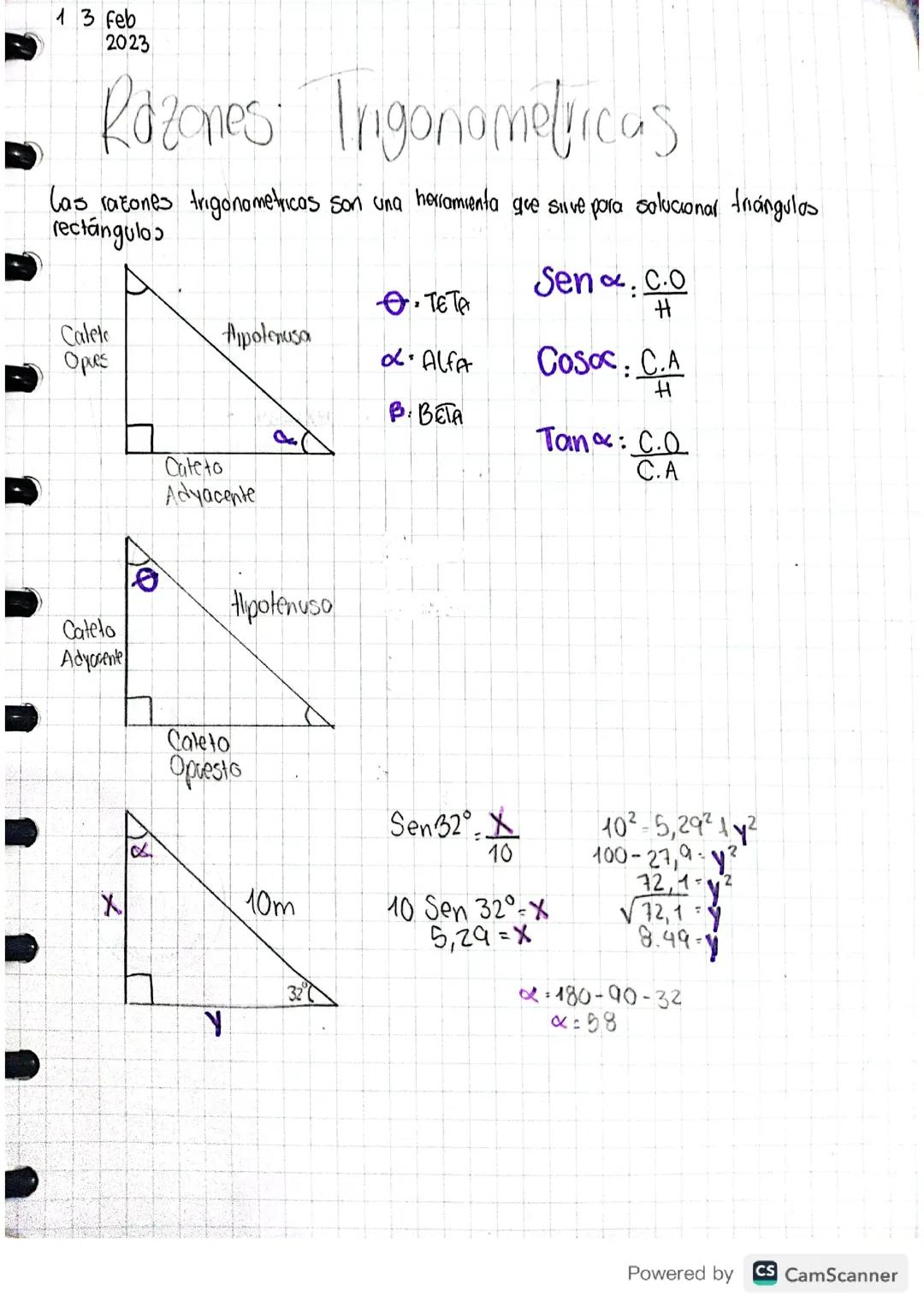 Razones Trigonométricas 