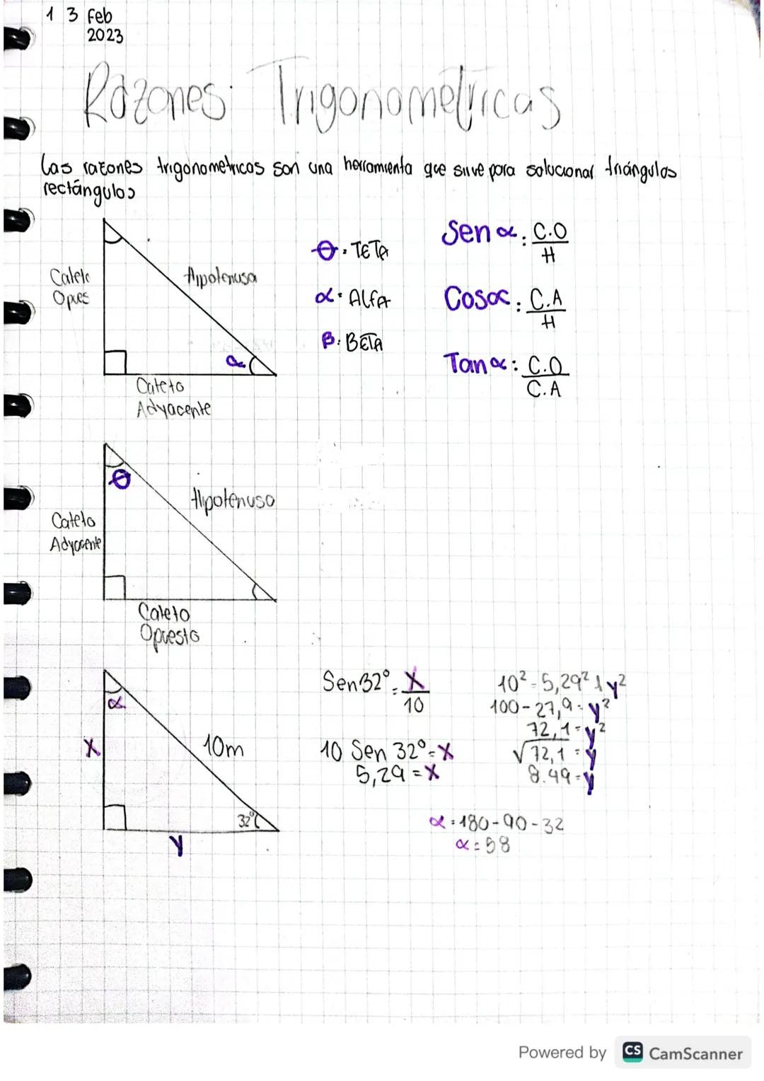 13 Feb
2023
Razones: Trigonometricas
Las razones trigonometricas son una herramienta que sirve para solucional triángulos
rectángulos
Sen &.