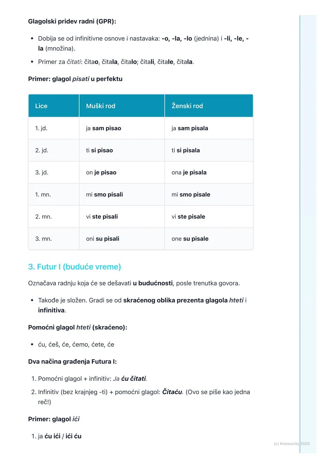 # Glagoli

## Šta su glagoli?

Glagoli su promenljive vrste reči. Oni označavaju radnju (npr. čitati, pisati,
trčati), stanje u kome se neko