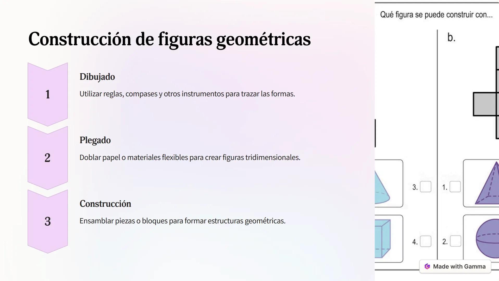 Tipos de figuras geométricas
Básicas
Triángulos, cuadrados, círculos y
rectángulos son las formas
geométricas más fundamentales.
Polígonos
F