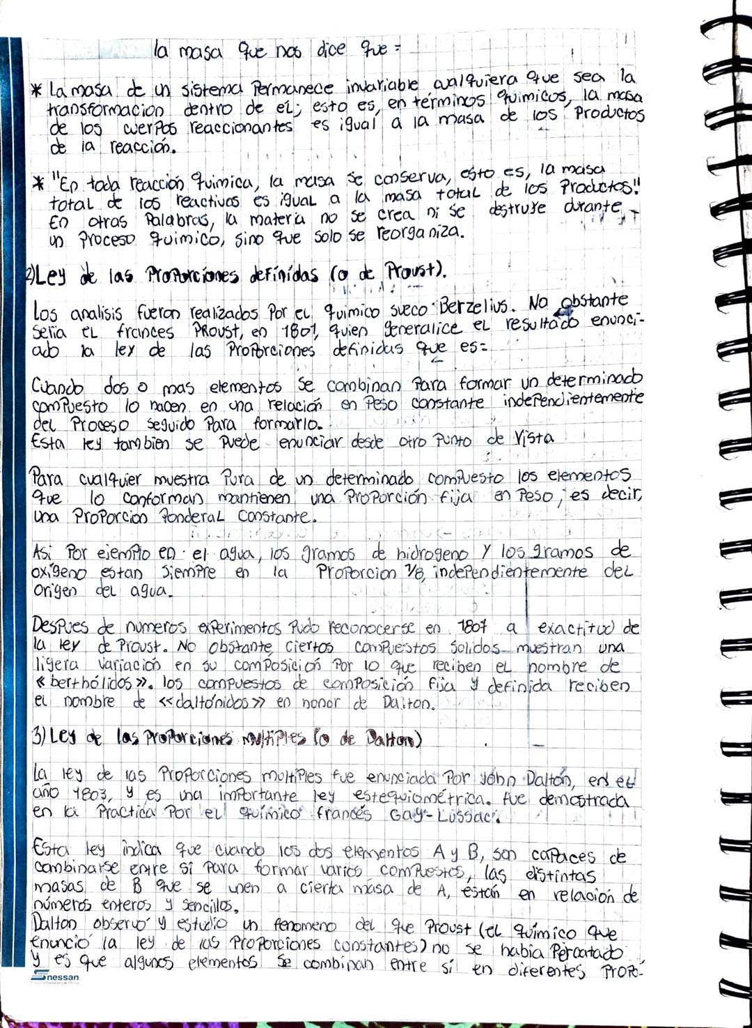 Leyes De La química

1 Ley de la conservación de la masa co de Lavoisier).

Esta ley se considera enunciada por lavoisier, Pues si bien era 