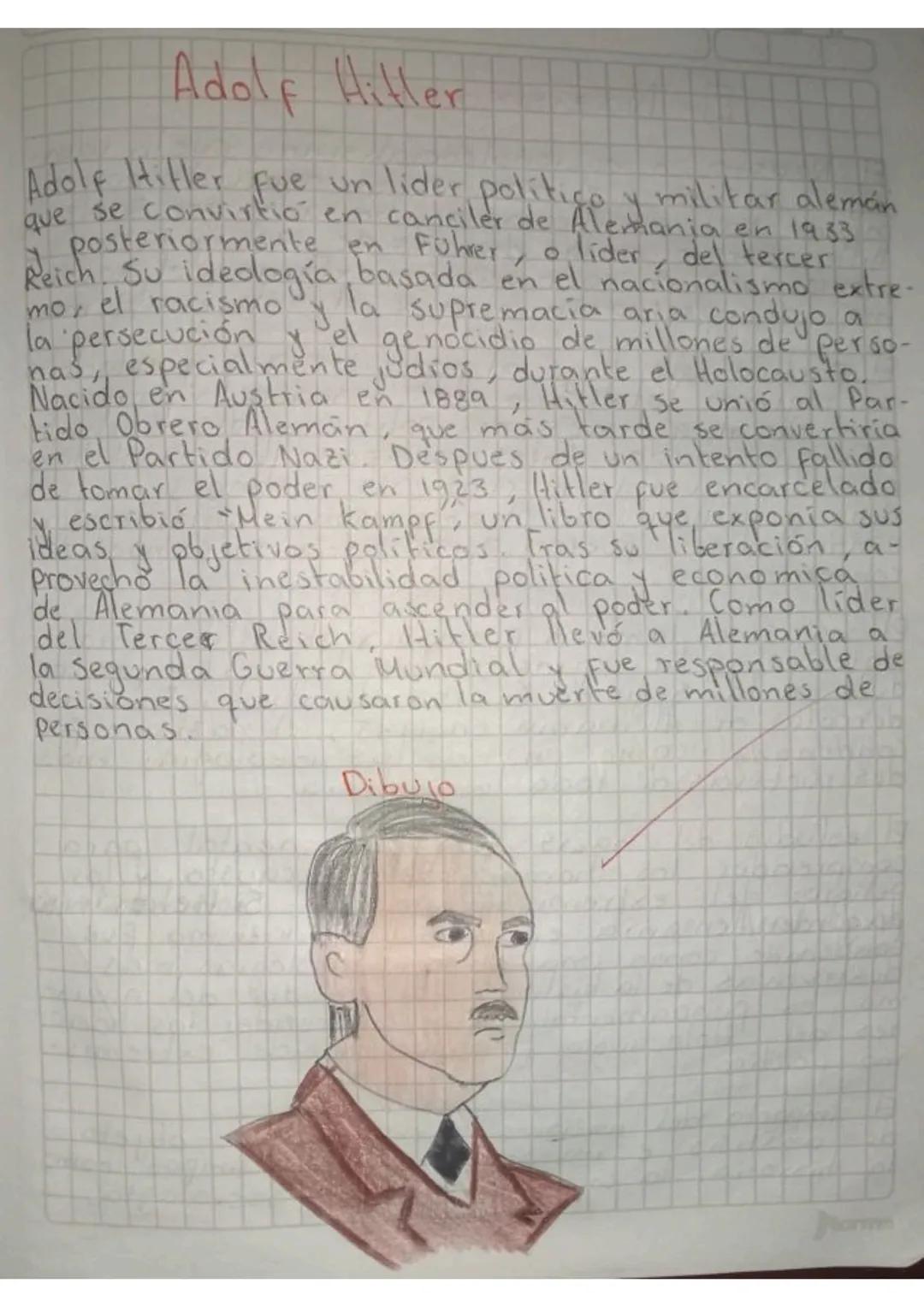 que
mo
Adolf Hitler
el racismo
Adolf Hitler Fue un lider politico y militar alemán
se convirtió en canciler de Alemania en 1933
• posteriorm