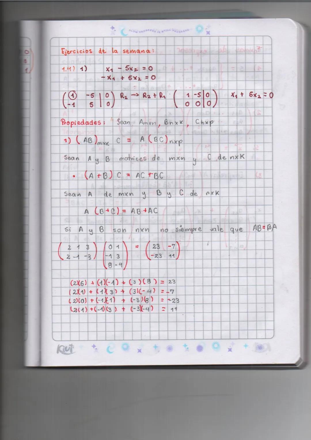 Propiedades de las matrices 