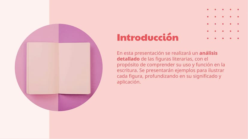 Análisis detallado de
las figuras literarias:
Explicación y ejemplos Introducción
En esta presentación se realizará un análisis
detallado de