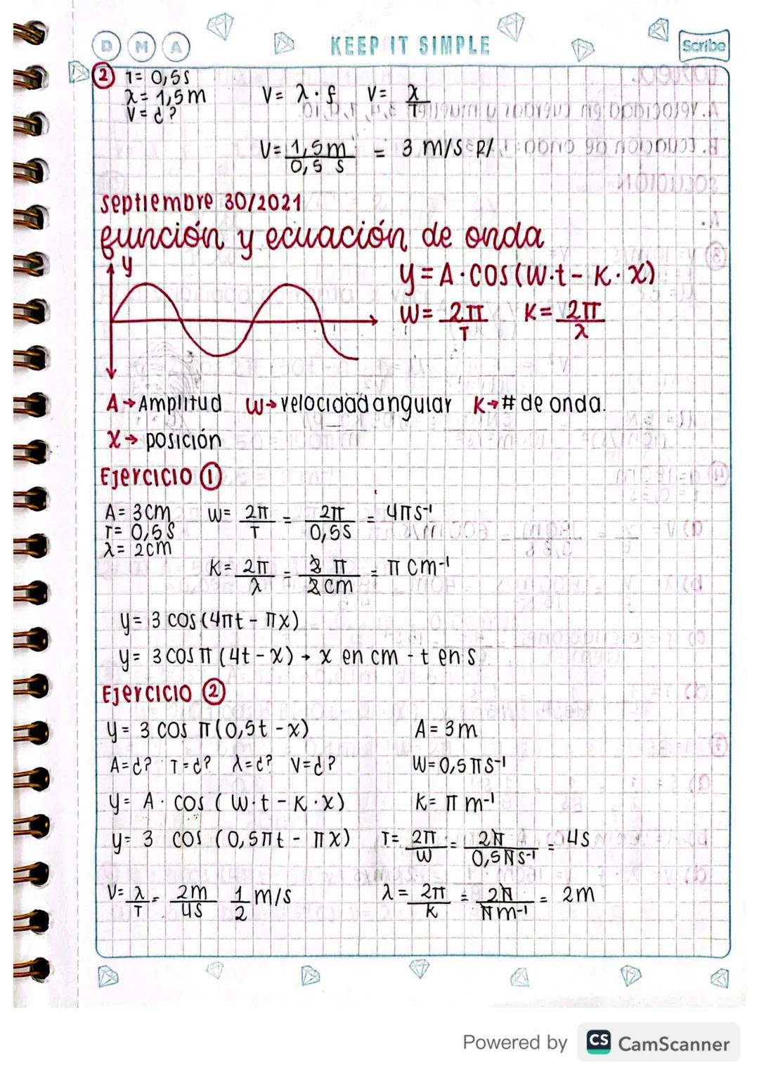septiembre 21/2021
movimiento ondulatorio
→ Lectura: pág 65-69
crucigrama pág 69
↳ Perturbación que se propaga.
propaga venergia, X masa
TAM