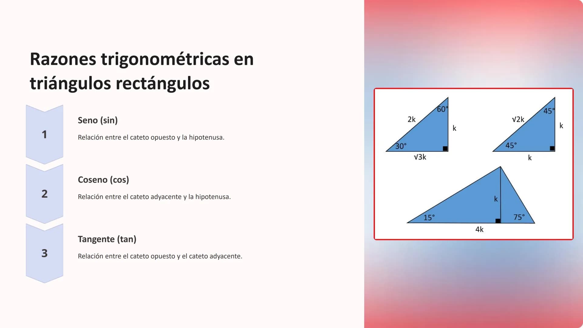 Y
Y
P
R
☑
Q
T
X
Geometría y
Trigonometría
En este conjunto de diapositivas, exploraremos los conceptos
fundamentales de la geometría y la tr