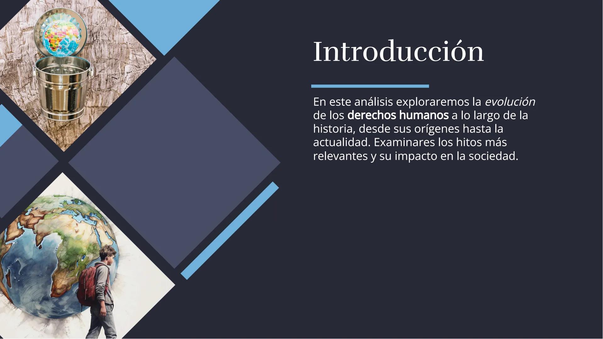 La Evolución de
los Derechos
Humanos: Un
Análisis Profundo
F
B
C
7
T
H
10
N
U
20
M Introducción
En este análisis exploraremos la evolución
d