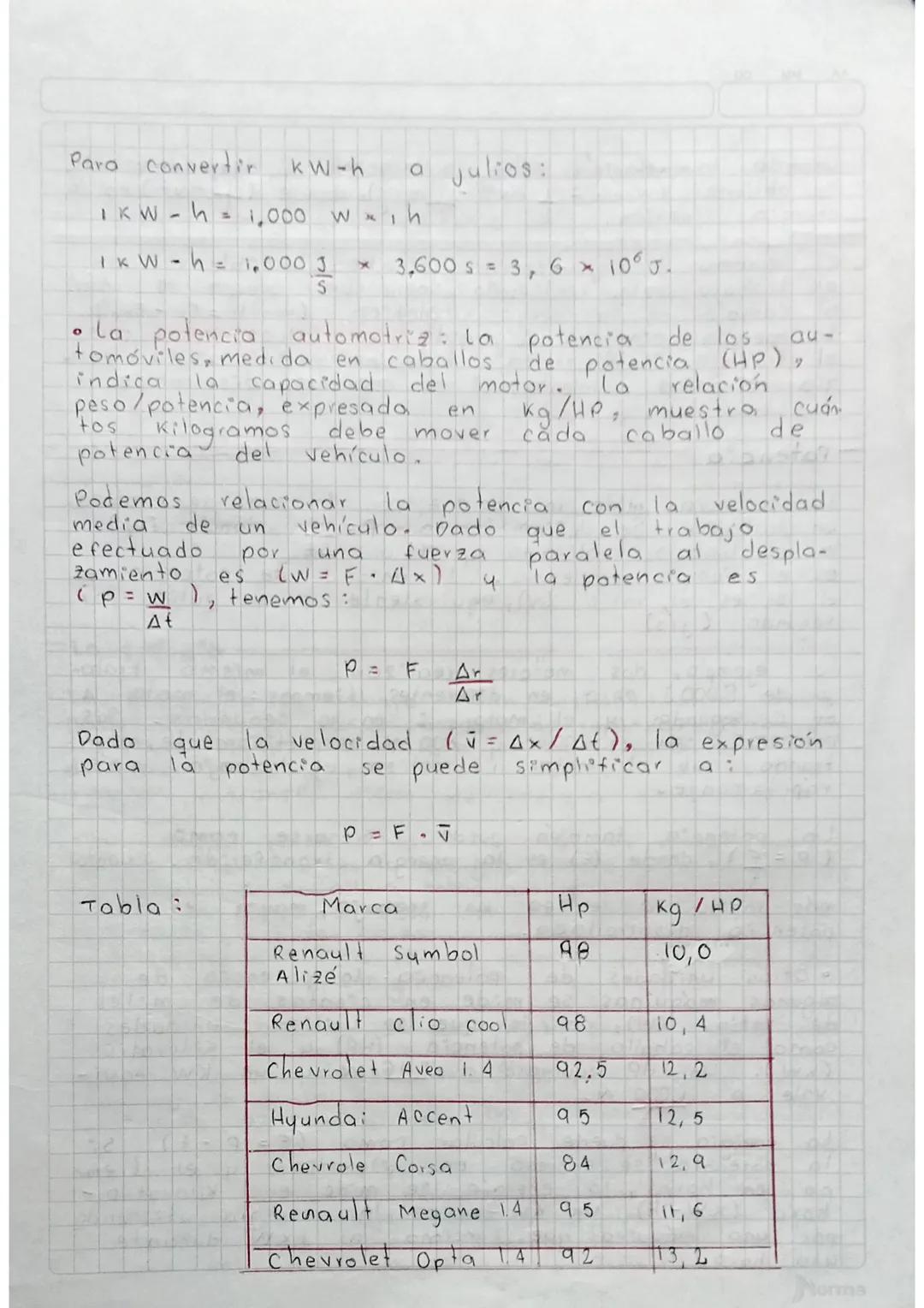 ```markdown
### Trabajo

... Trabajo, Potencia, Energia....

El trabajo realizado por una fuerza es el producto de la
componente de la fuerz