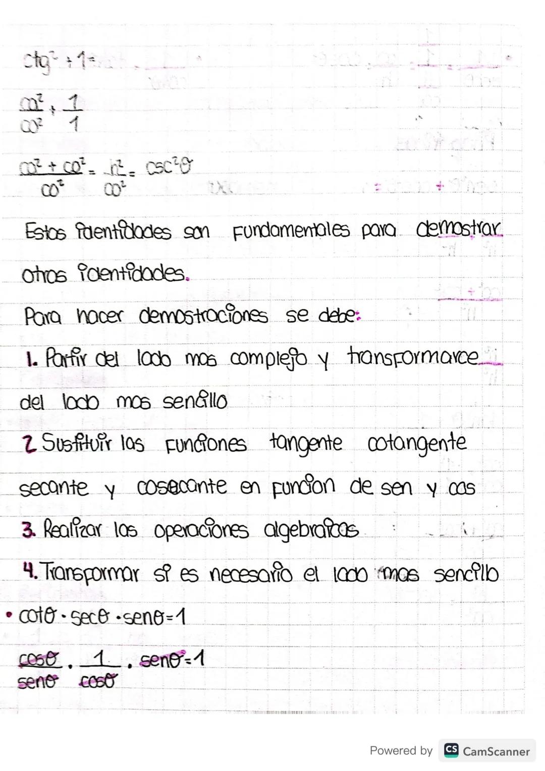 10-08-2021
Tema Identidades Fundamentales
Objetivo Realizar demostraciones a partir de .
los identidades: Fundamentales ing
Identidades Fund