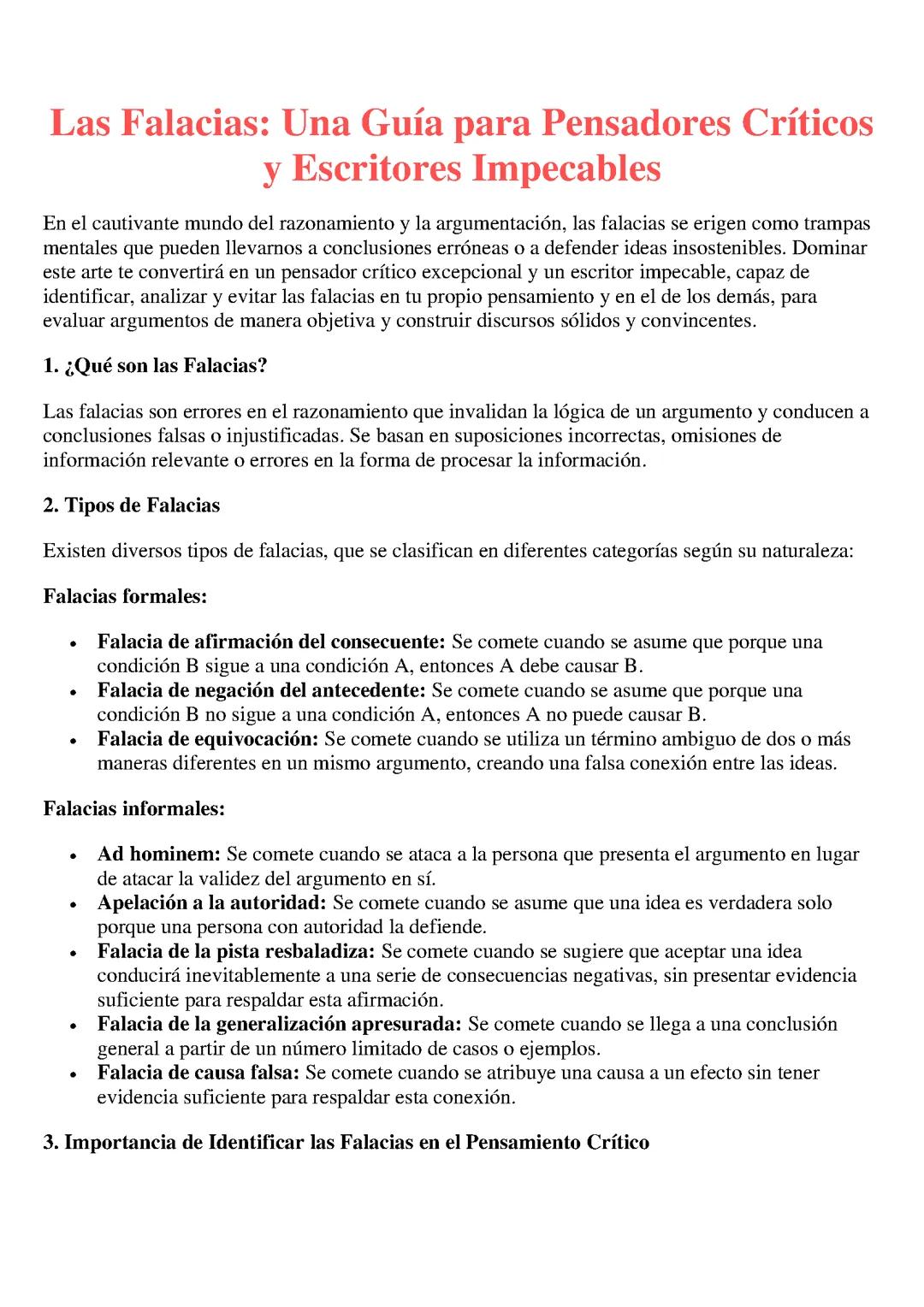 LAS FALACIAS