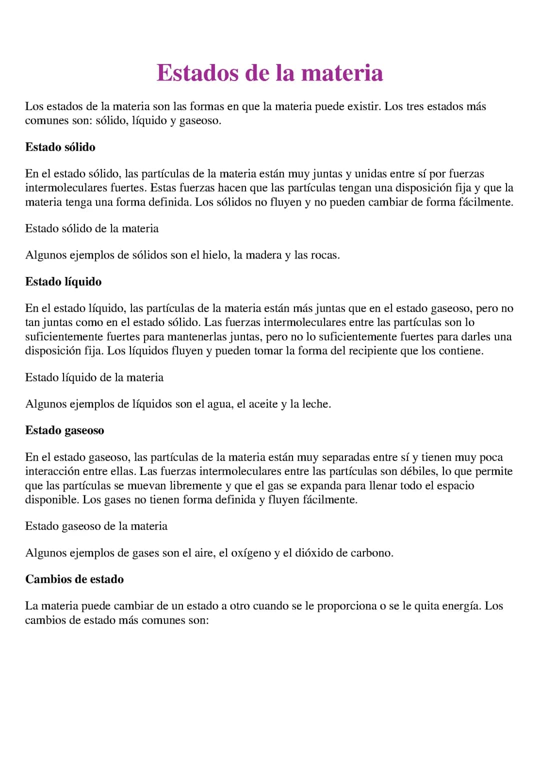 Estados de la materia