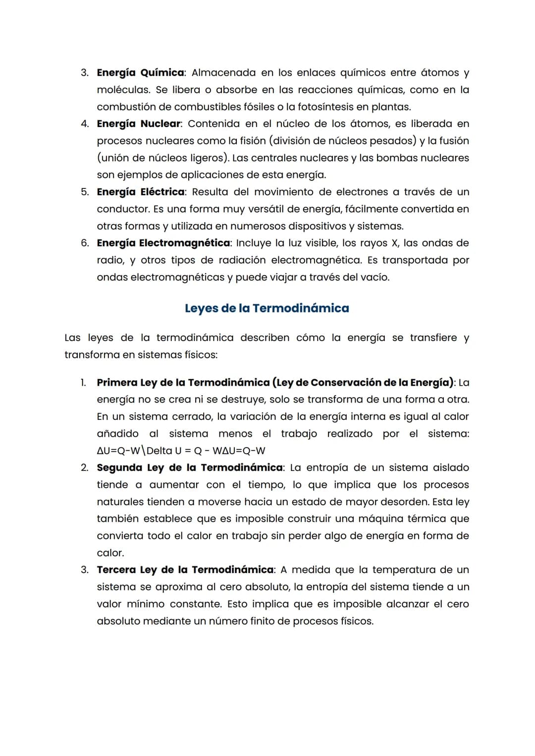 Energía y sus Formas
La energía es un concepto fundamental en las ciencias naturales y la química,
crucial para entender cómo funcionan el u