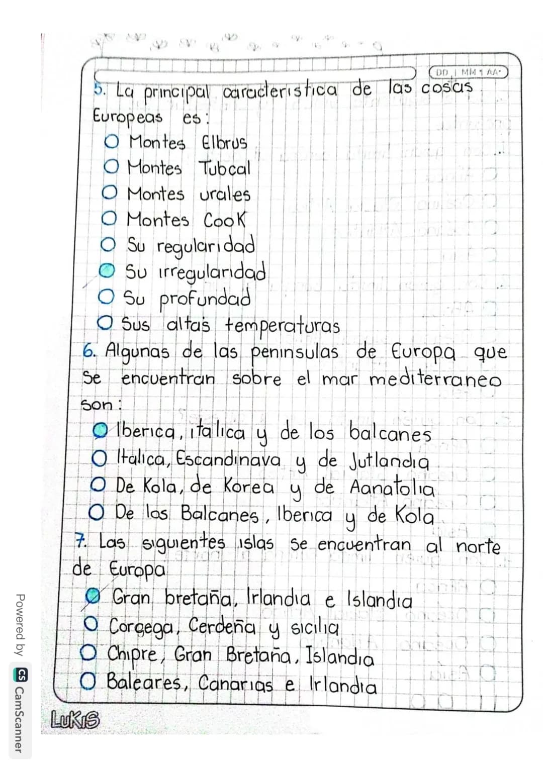 GEOGRAFIA:
plan de
MEJORAMIENTO
DG MM 1AA
El estudiante desarrollara en el cuaderno las 6
ejercicios propuestos y se prepara para la
Sustent
