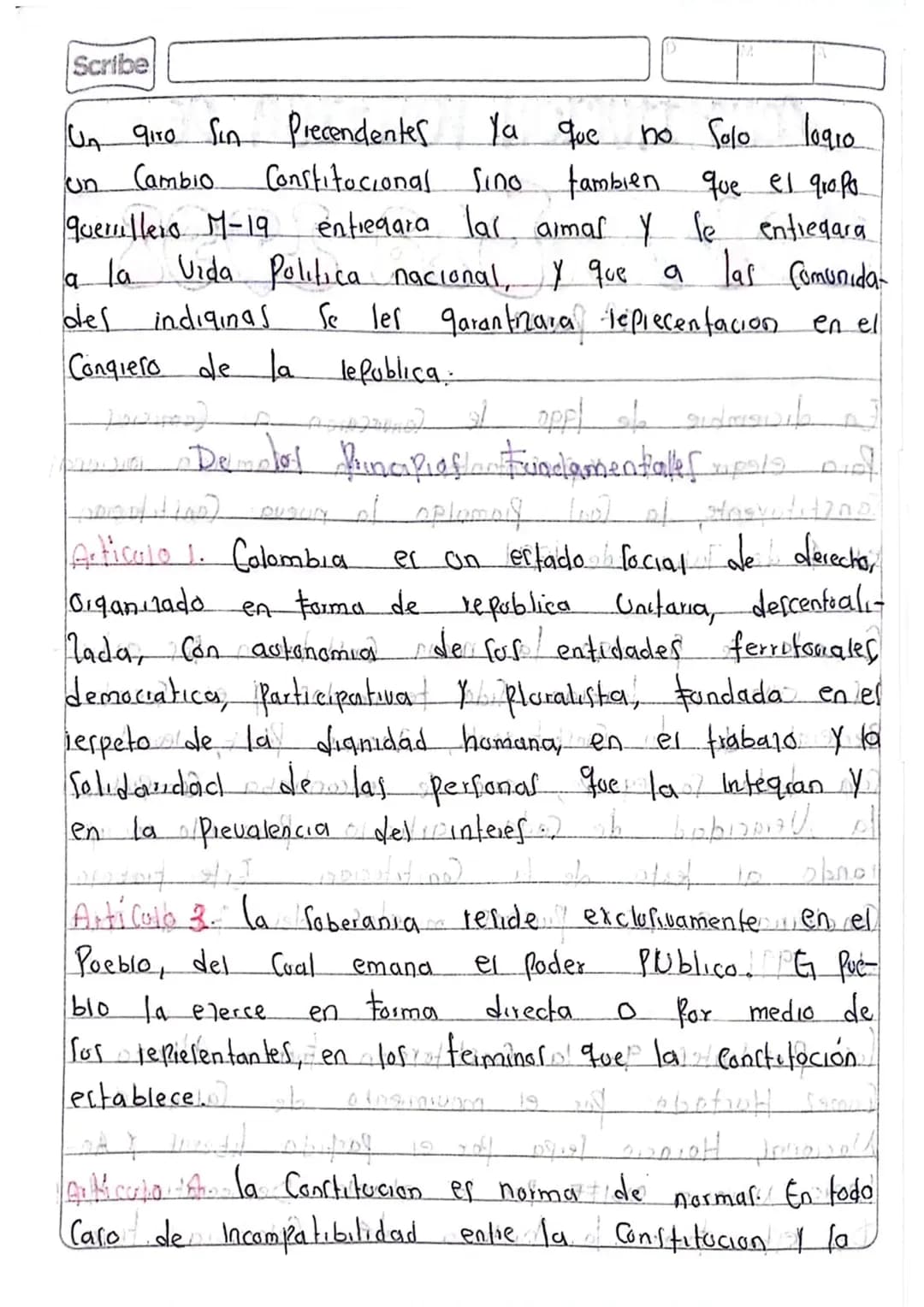 CONSTITUCION POLITICA DE
Scribe
Colombia 1998
7ª Parte =
а
En diciembre de 1990 le Convocaron
Para elegir los representanter a la
Constituye
