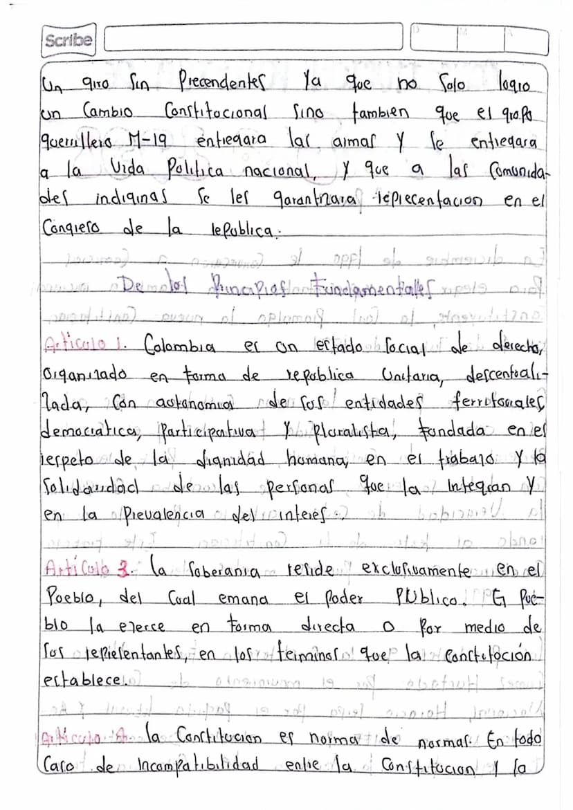 CONSTITUCION POLITICA DE
Scribe
Colombia 1998
7ª Parte =
а
En diciembre de 1990 le Convocaron
Para elegir los representanter a la
Constituye