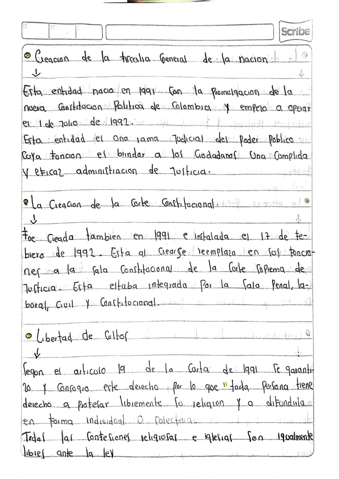 CONSTITUCION POLITICA DE
Scribe
Colombia 1998
7ª Parte =
а
En diciembre de 1990 le Convocaron
Para elegir los representanter a la
Constituye