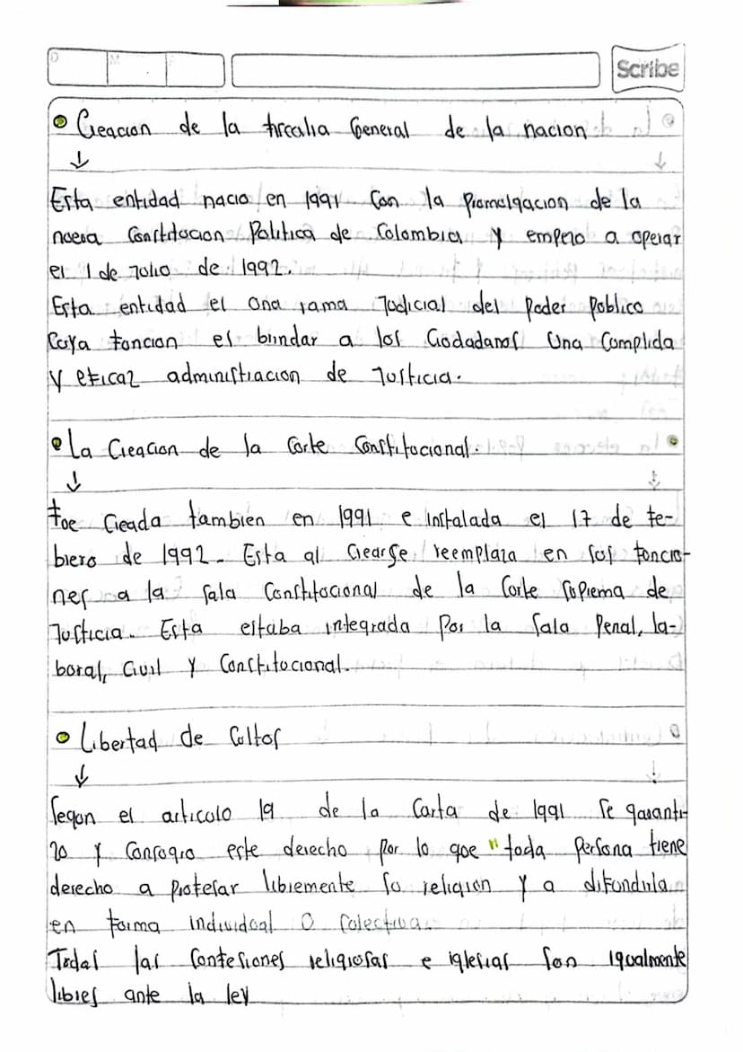 CONSTITUCION POLITICA DE
Scribe
Colombia 1998
7ª Parte =
а
En diciembre de 1990 le Convocaron
Para elegir los representanter a la
Constituye