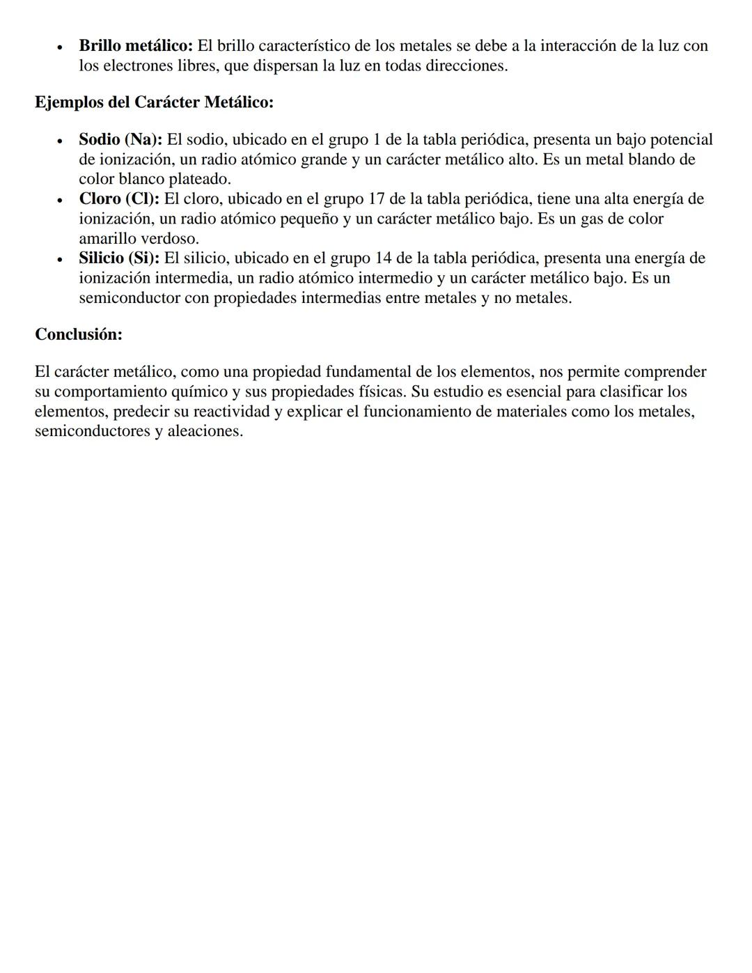 El Carácter Metálico: Desentrañando la
Naturaleza Metálica de los Elementos
En el cautivante mundo de la química, donde los átomos se unen y