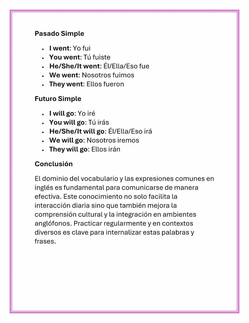 Vocabulario y Expresiones
Comunes en Inglés
Introducción
Aprender vocabulario y expresiones comunes es
esencial para dominar un idioma. En i