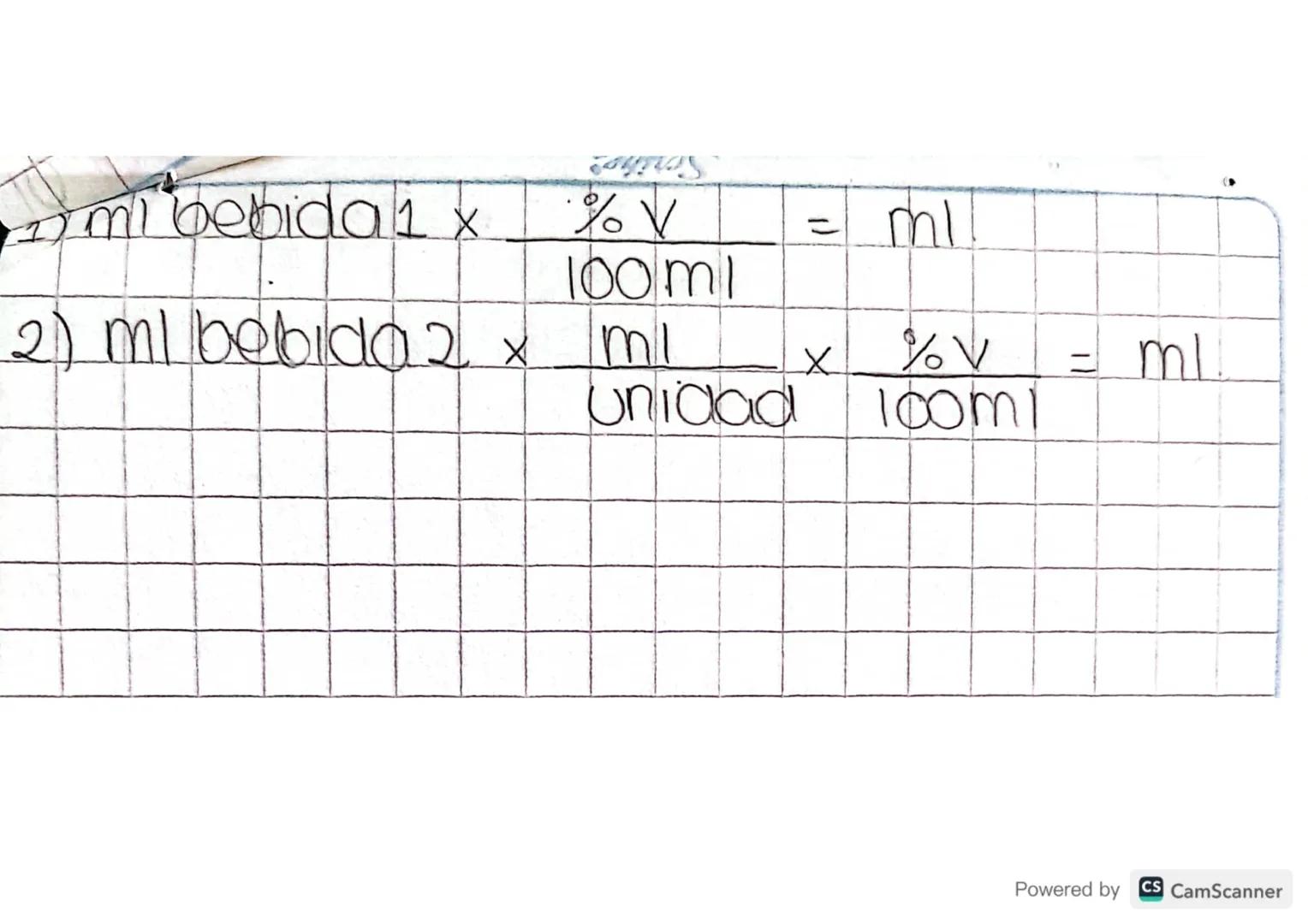 CUESTIONARIO SOLUCIONES.
1. Hallar mi sın.
datos = M.L MSIn.
V₁ C₁ = V2C 2
V₁ = √₂C₂
1
=
1
2. Hallar liones
datos = misin &M.
mlx 11 X
M
x x